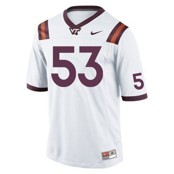 Men #53 Aiden Brown Virginia Tech Hokies College Football Jerseys Sale-Maroon